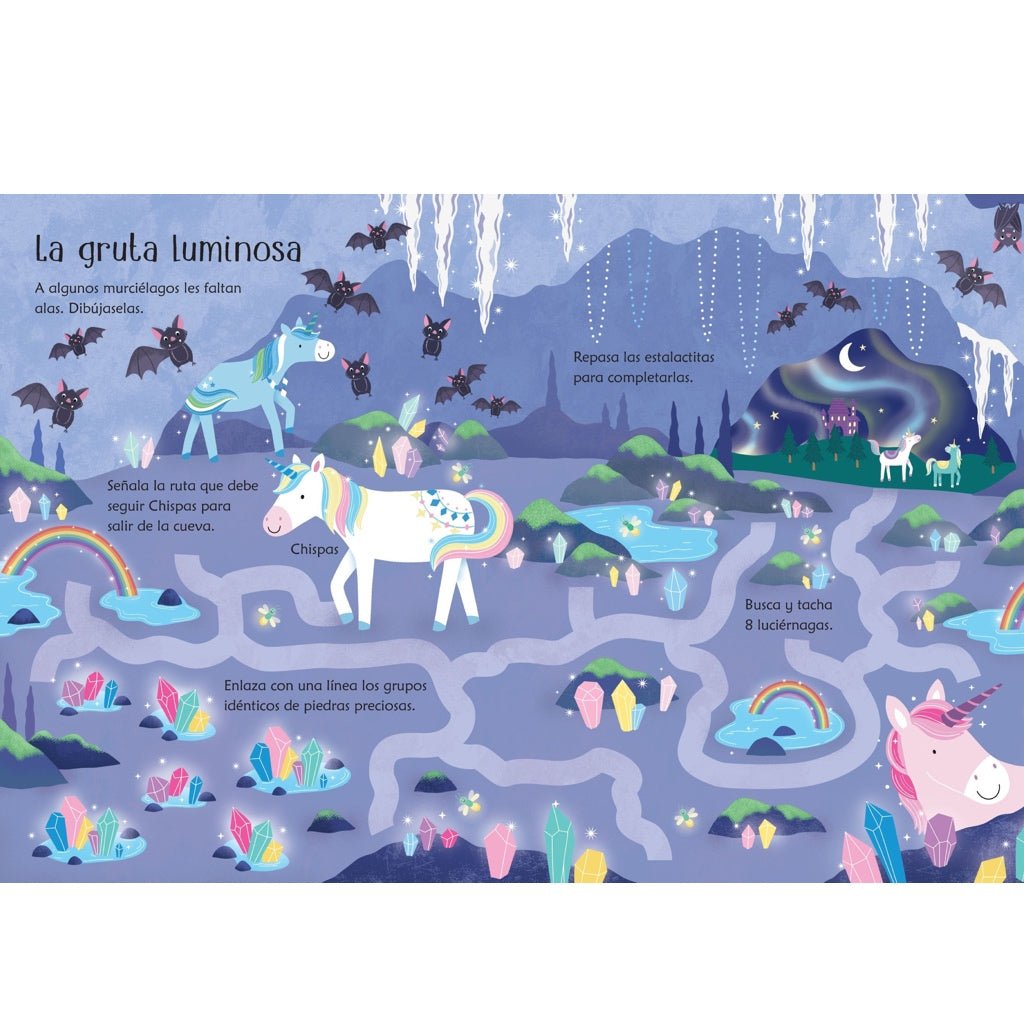 Libro pizarra reutilizable · El mundo de los unicornios - La Chata Merengüela