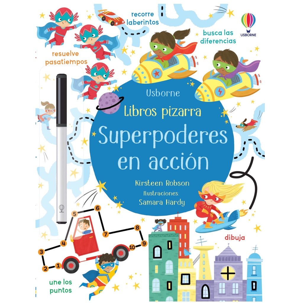 Libro pizarra reutilizable · Superpoderes en acción - La Chata Merengüela