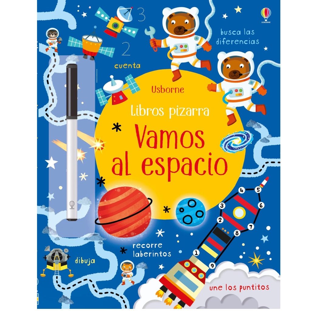 Libro pizarra reutilizable · Vamos al espacio - La Chata Merengüela
