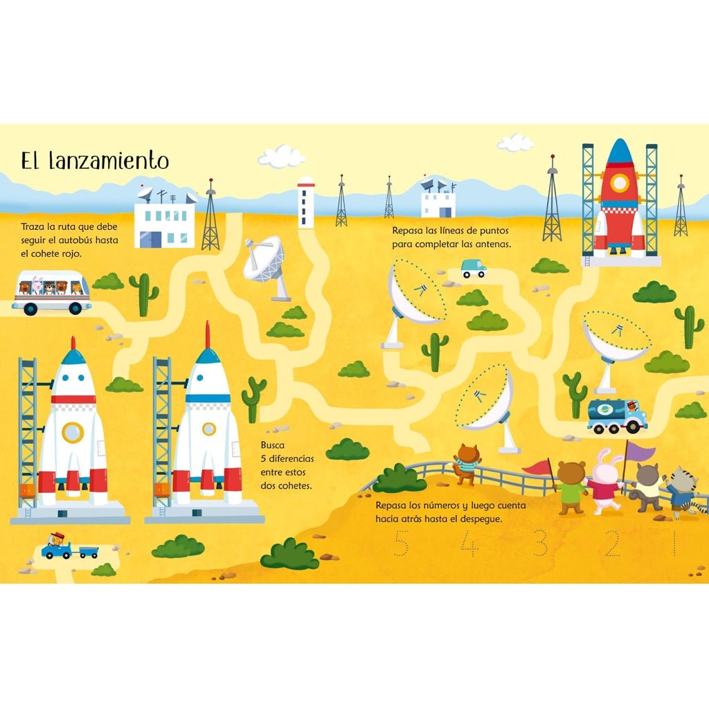 Libro pizarra reutilizable · Vamos al espacio - La Chata Merengüela