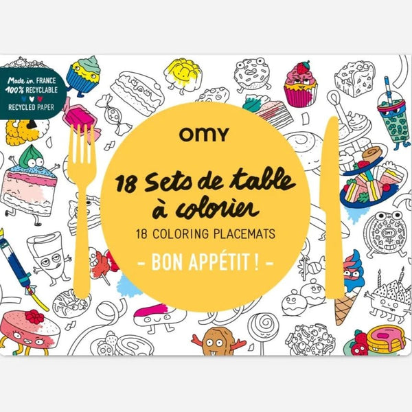 Manteles OMY para colorear · Bon apetit - La Chata Merengüela