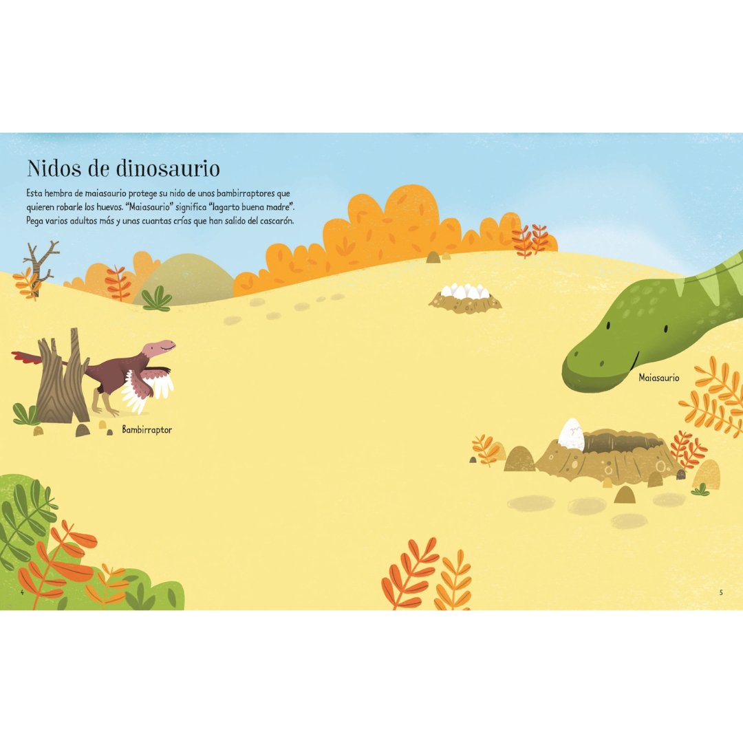 Mi pequeño libro de pegatinas · Dinosaurios - La Chata Merengüela