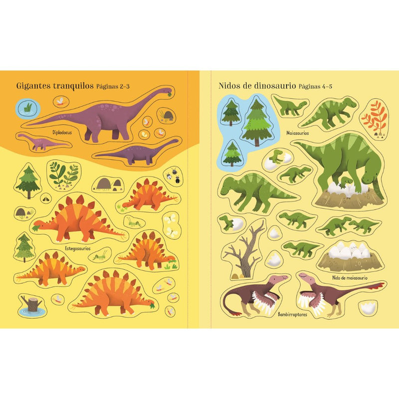 Mi pequeño libro de pegatinas · Dinosaurios – La Chata Merengüela