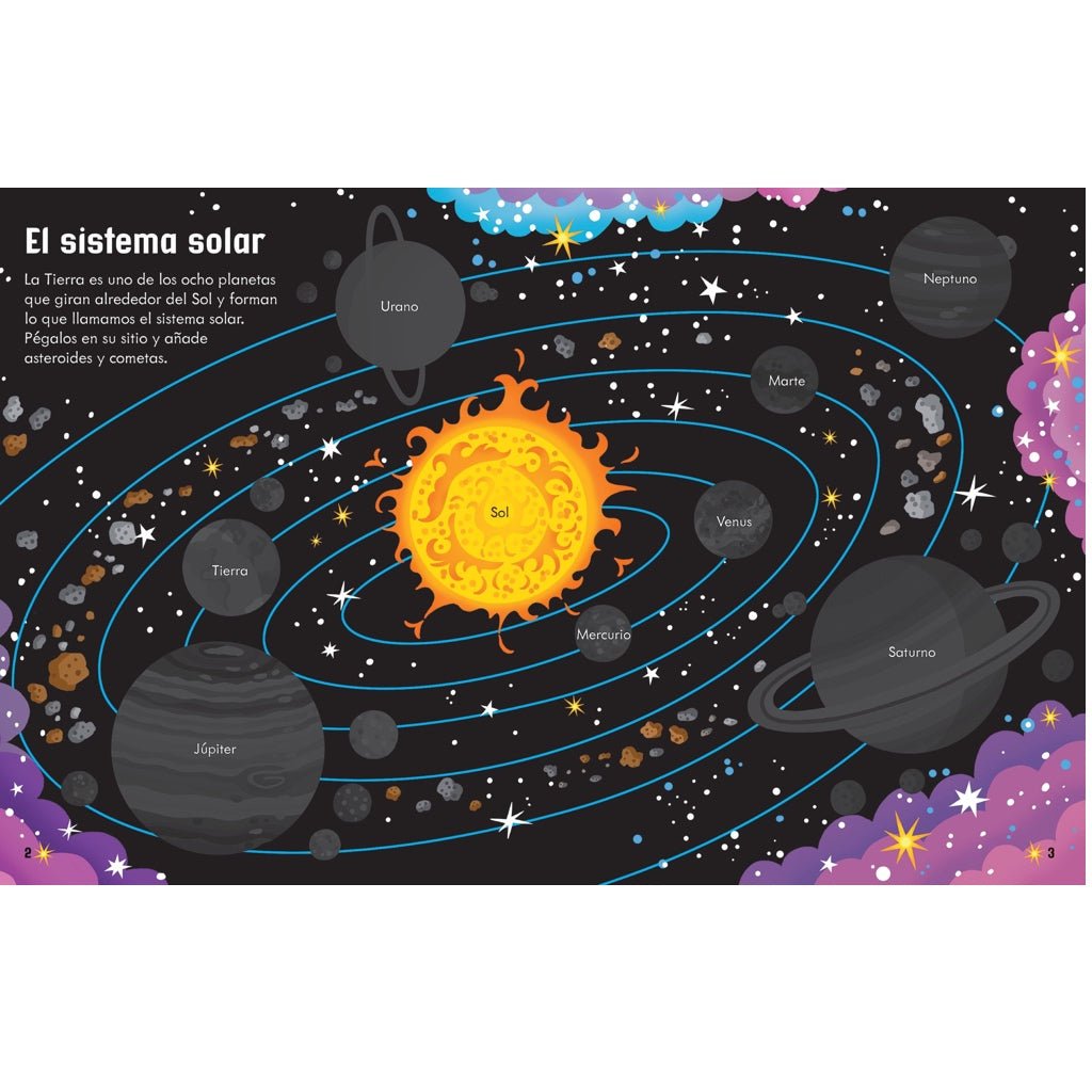 Mi pequeño libro de pegatinas · El espacio - La Chata Merengüela
