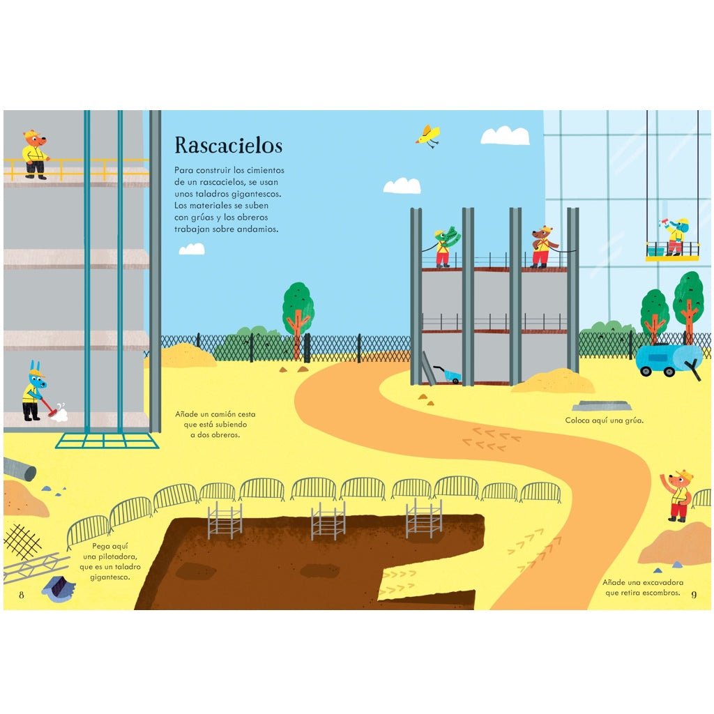 Mi pequeño libro de pegatinas · En una obra - La Chata Merengüela
