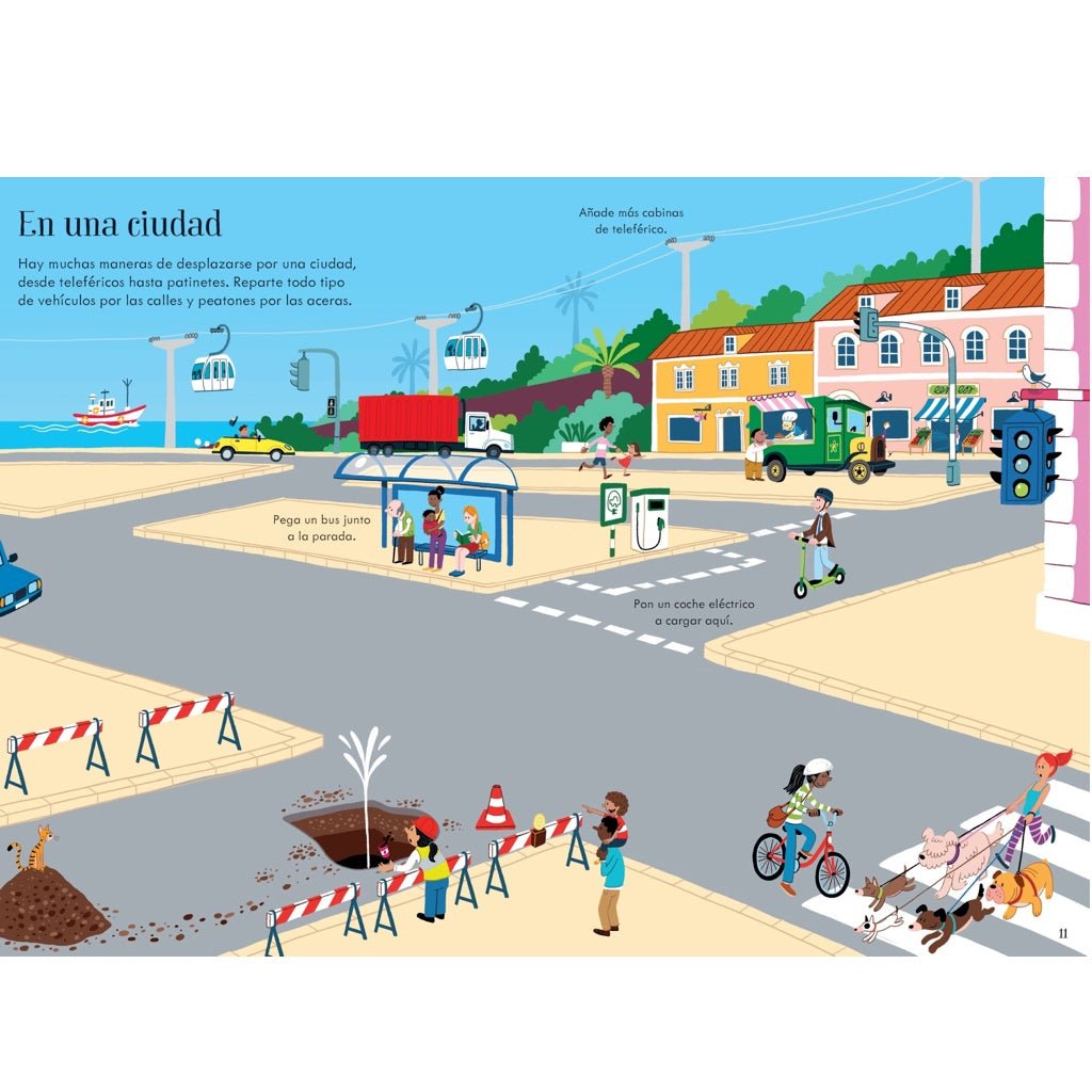 Mi pequeño libro de pegatinas · Transportes - La Chata Merengüela