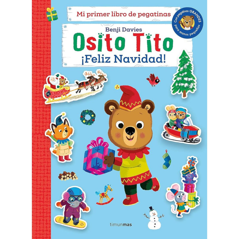 Mi primer libro de pegatinas Osito Tito · Navidad - La Chata Merengüela