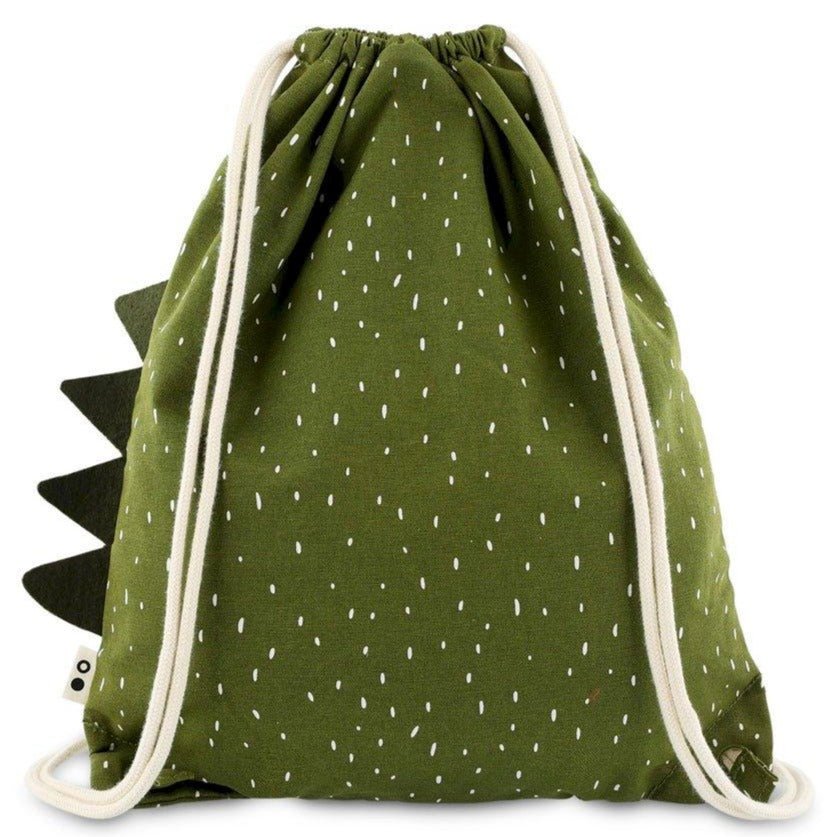 Mochila Saco de Tela Trixie · Dinosaurio - La Chata Merengüela