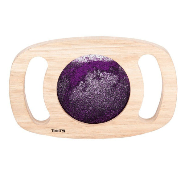 Panel sensorial de madera · purpurina morada - La Chata Merengüela