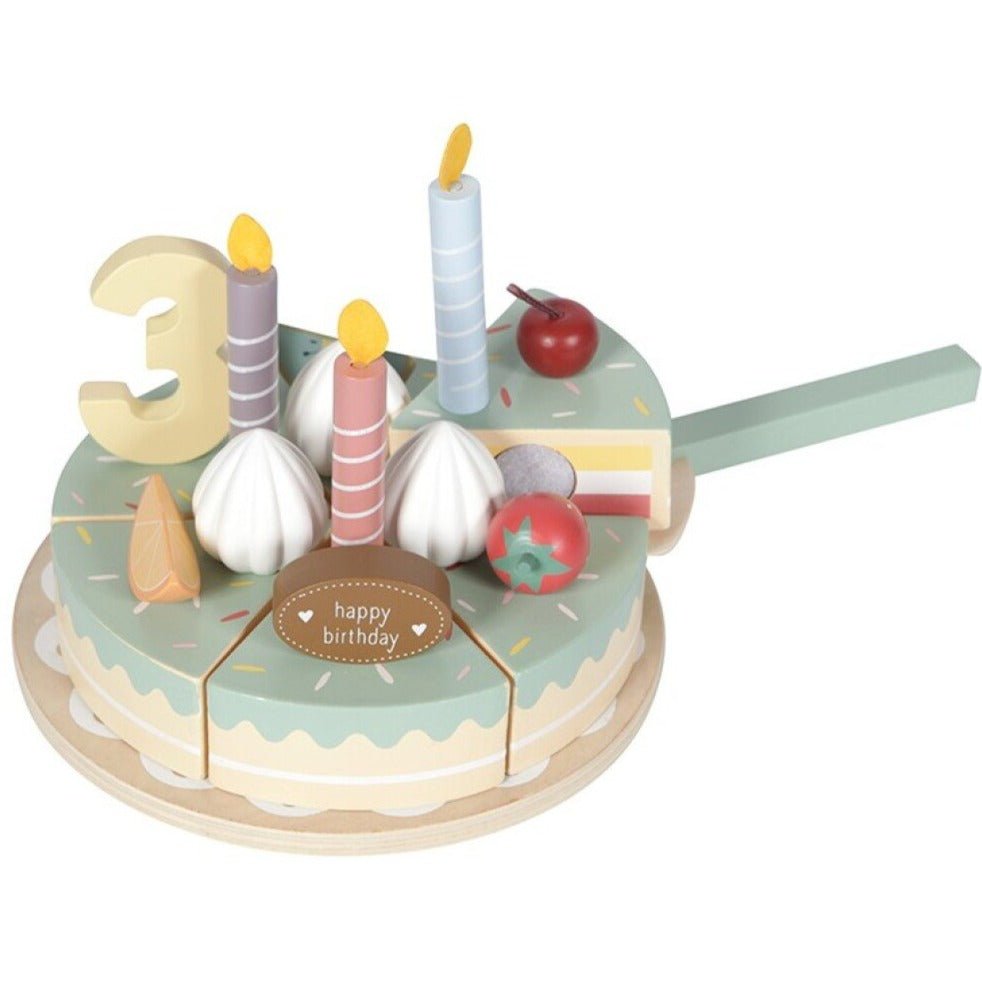 Pastel de cumpleaños en madera - La Chata Merengüela
