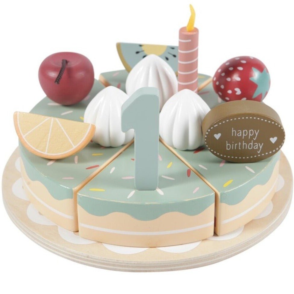 Pastel de cumpleaños en madera - La Chata Merengüela