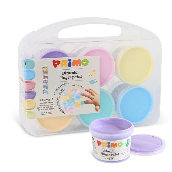 Pintura de dedos pastel PRIMO • 6 colores - La Chata Merengüela