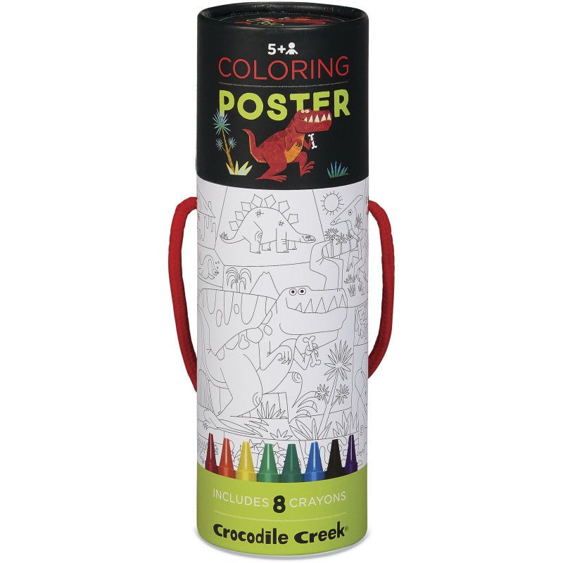 Póster para colorear con pegatinas · dinosaurios - La Chata Merengüela