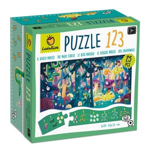 Puzzle 1 2 3 El Bosque: 25 piezas - La Chata Merengüela