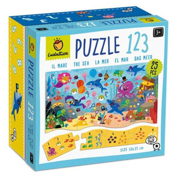 Puzzle 1 2 3 El Mar: 25 piezas - La Chata Merengüela