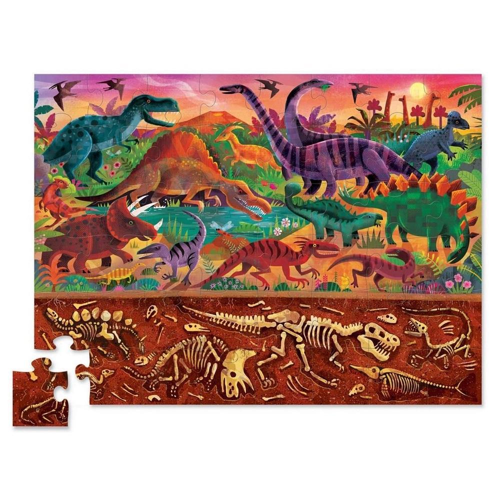 Puzzle Above & Below · El mundo de los dinosaurios - La Chata Merengüela
