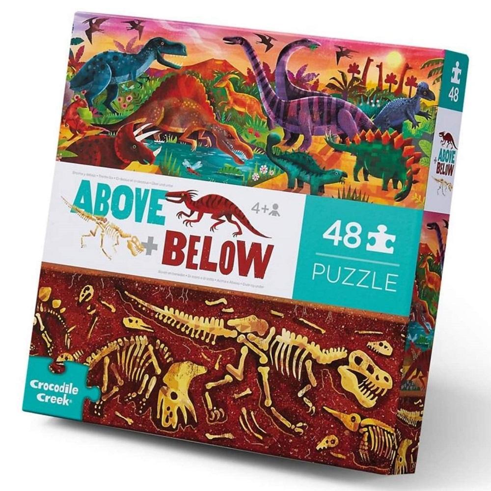 Puzzle Above & Below · El mundo de los dinosaurios - La Chata Merengüela