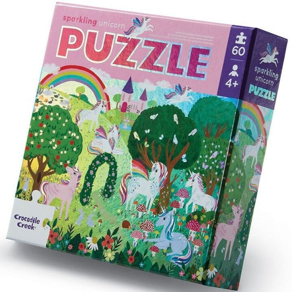 Puzzle brillante de unicornios: 60 piezas - La Chata Merengüela