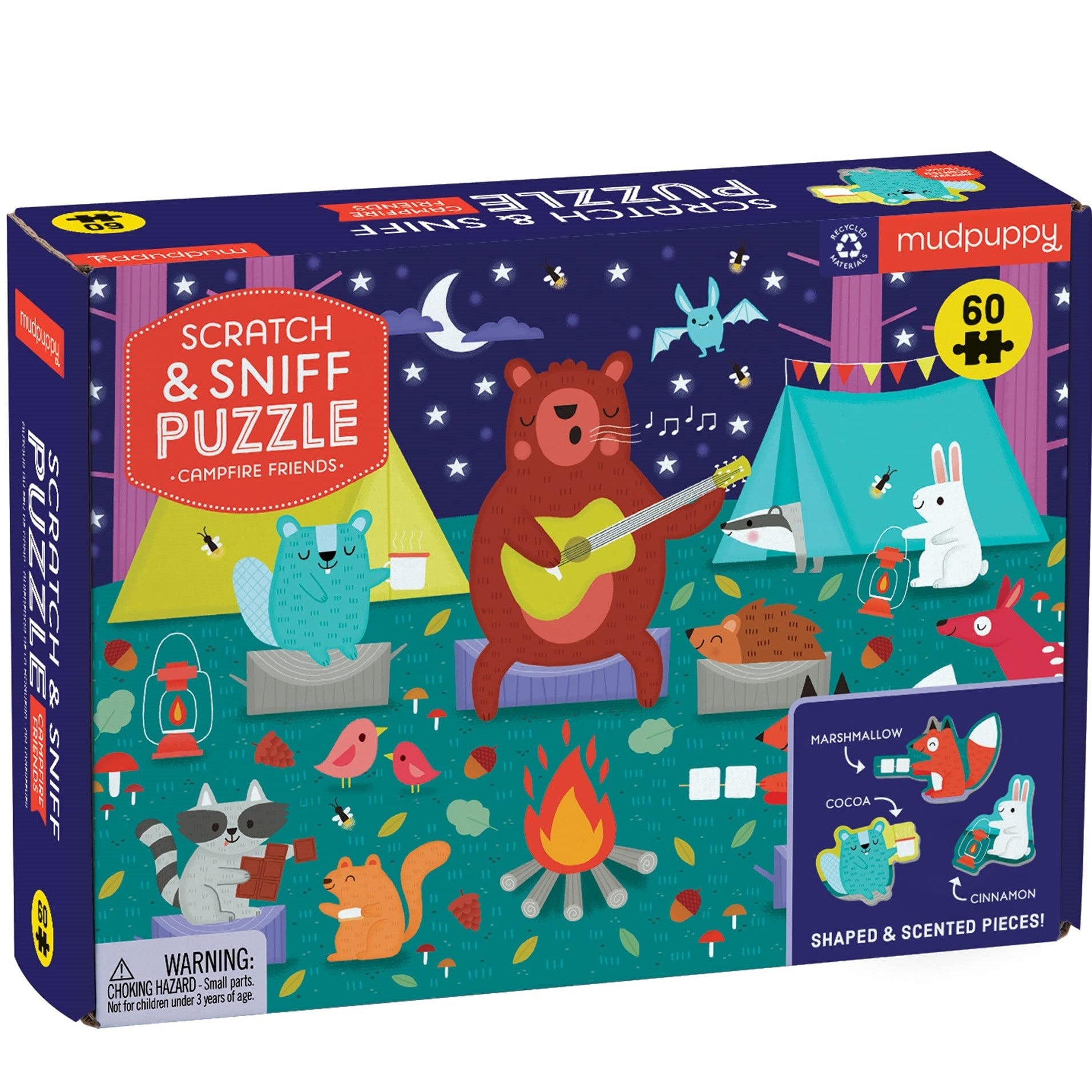 Puzzle ¡con olor! Campfire friends: 60 piezas - La Chata Merengüela