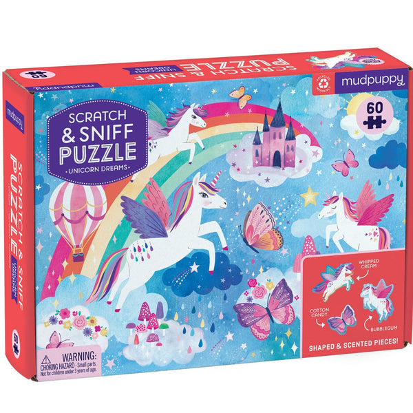 Puzzle ¡con olor! Unicorn dreams: 60 piezas - La Chata Merengüela