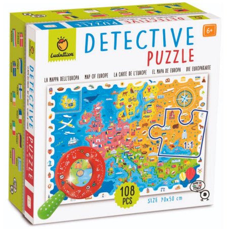Puzzle Detective Mapa de Europa: 108 piezas - La Chata Merengüela