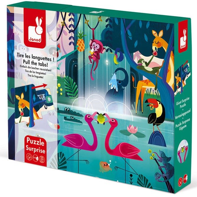 Puzzle Fiesta en la selva ¡con sorpresas!: 20 piezas - La Chata Merengüela