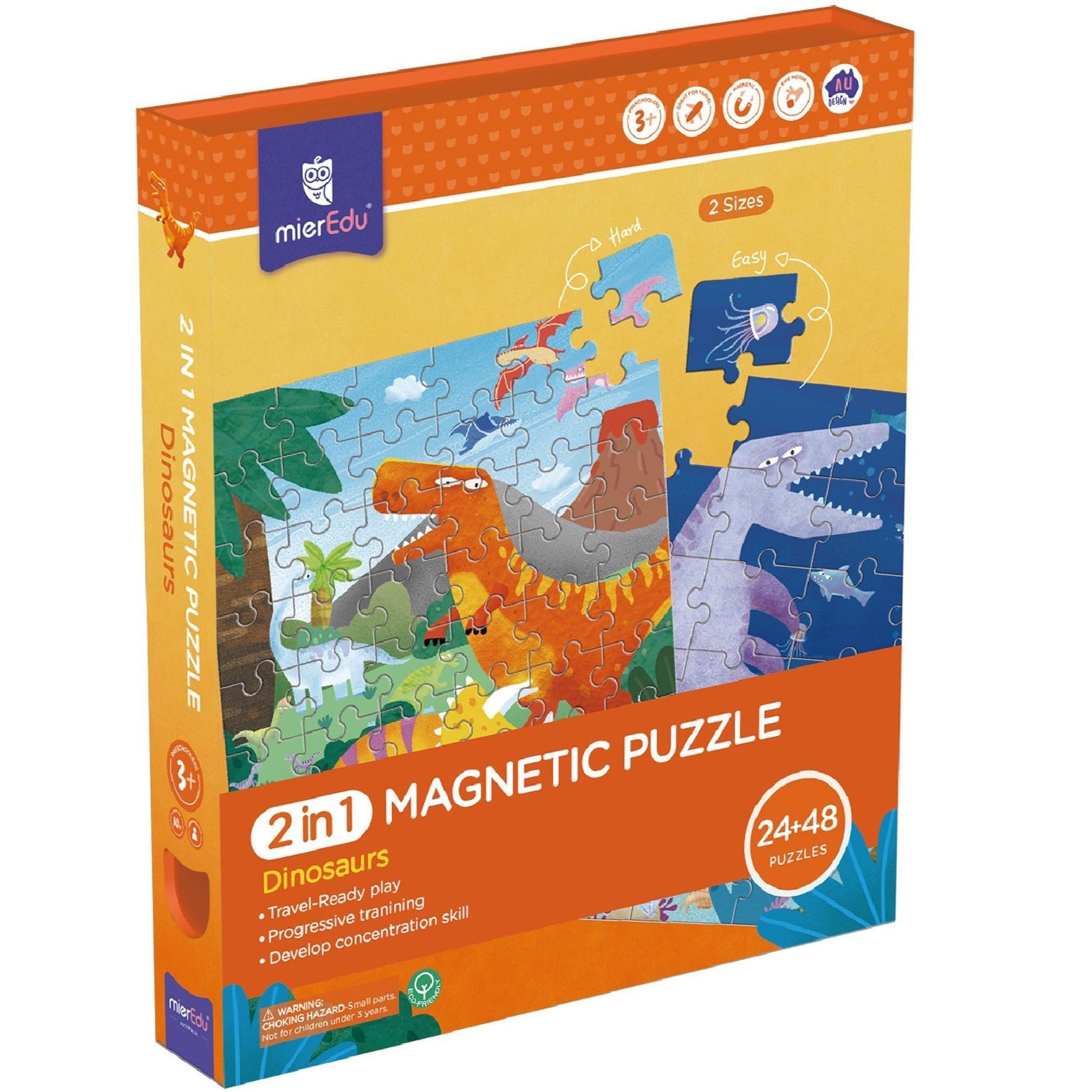 Puzzle Magnético 2 en 1: Dinosaurios - La Chata Merengüela