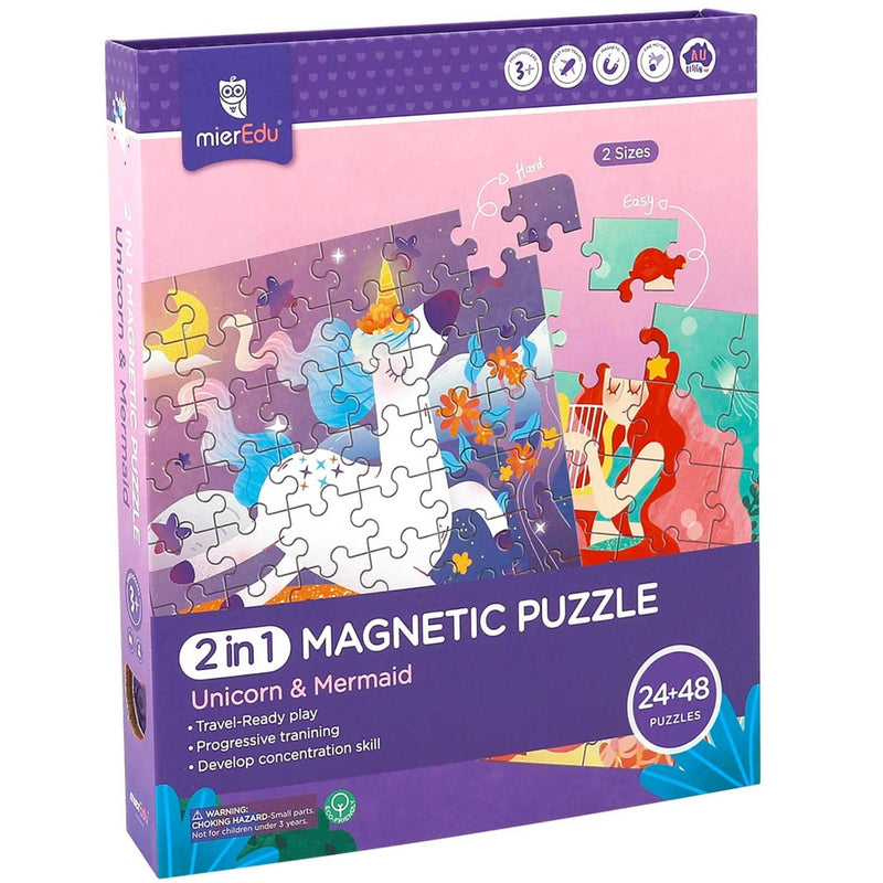 Puzzle Magnético 2 en 1: Unicornios y Sirenas - La Chata Merengüela