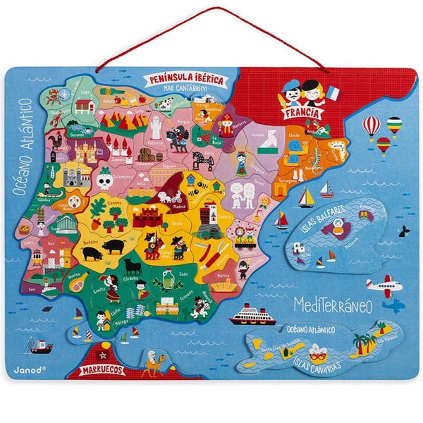 Puzzle magnético mapa de España: 52 piezas - La Chata Merengüela