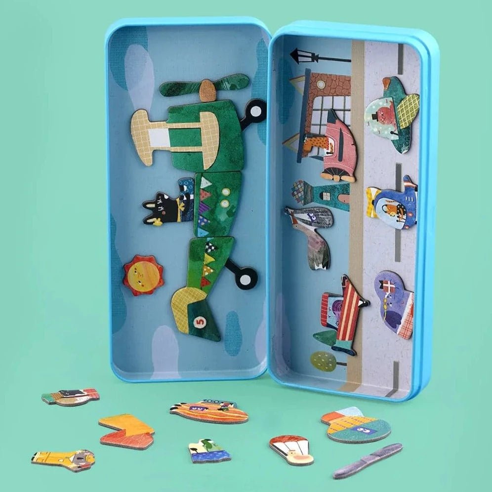 Puzzle magnético para llevar · aviones - La Chata Merengüela