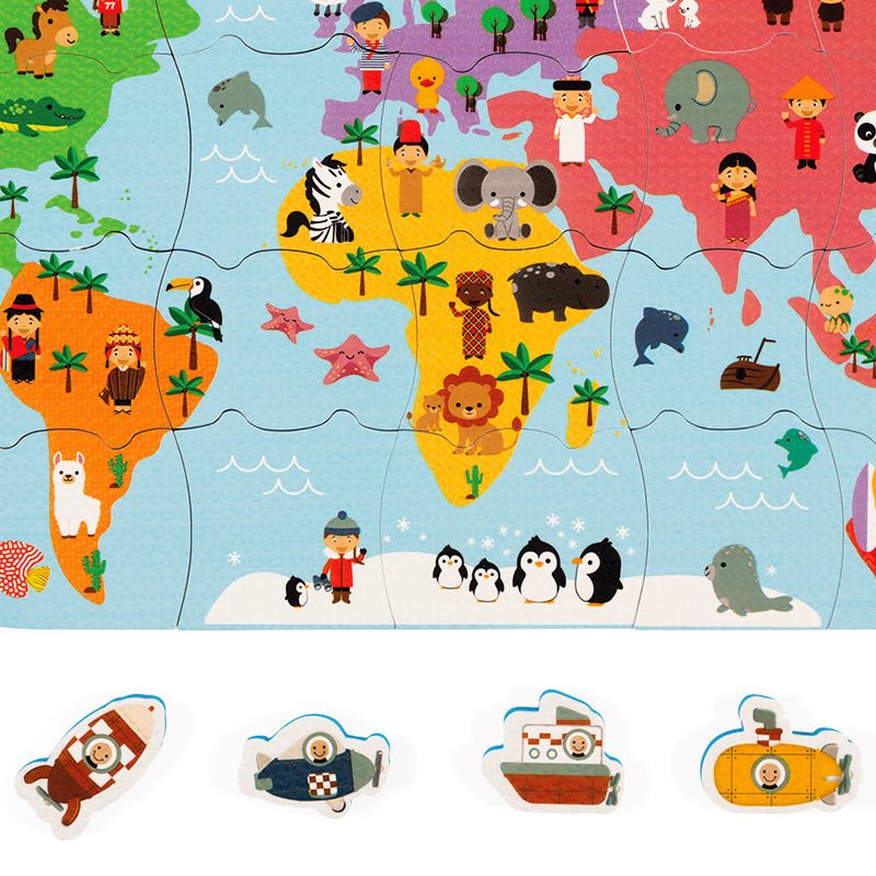 Puzzle Mapa del Mundo para Baño - La Chata Merengüela