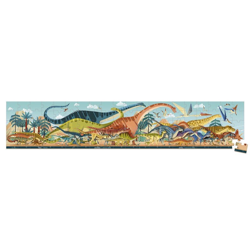 Puzzle panorámico dino: 100 piezas - La Chata Merengüela
