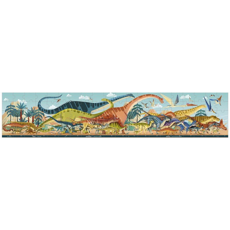 Puzzle panorámico dino: 100 piezas - La Chata Merengüela