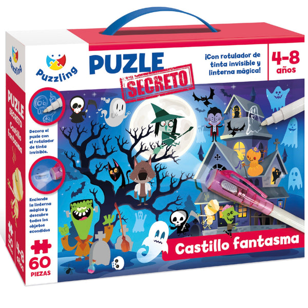 Puzzle secreto Castillo Fantasma: 60 piezas - La Chata Merengüela