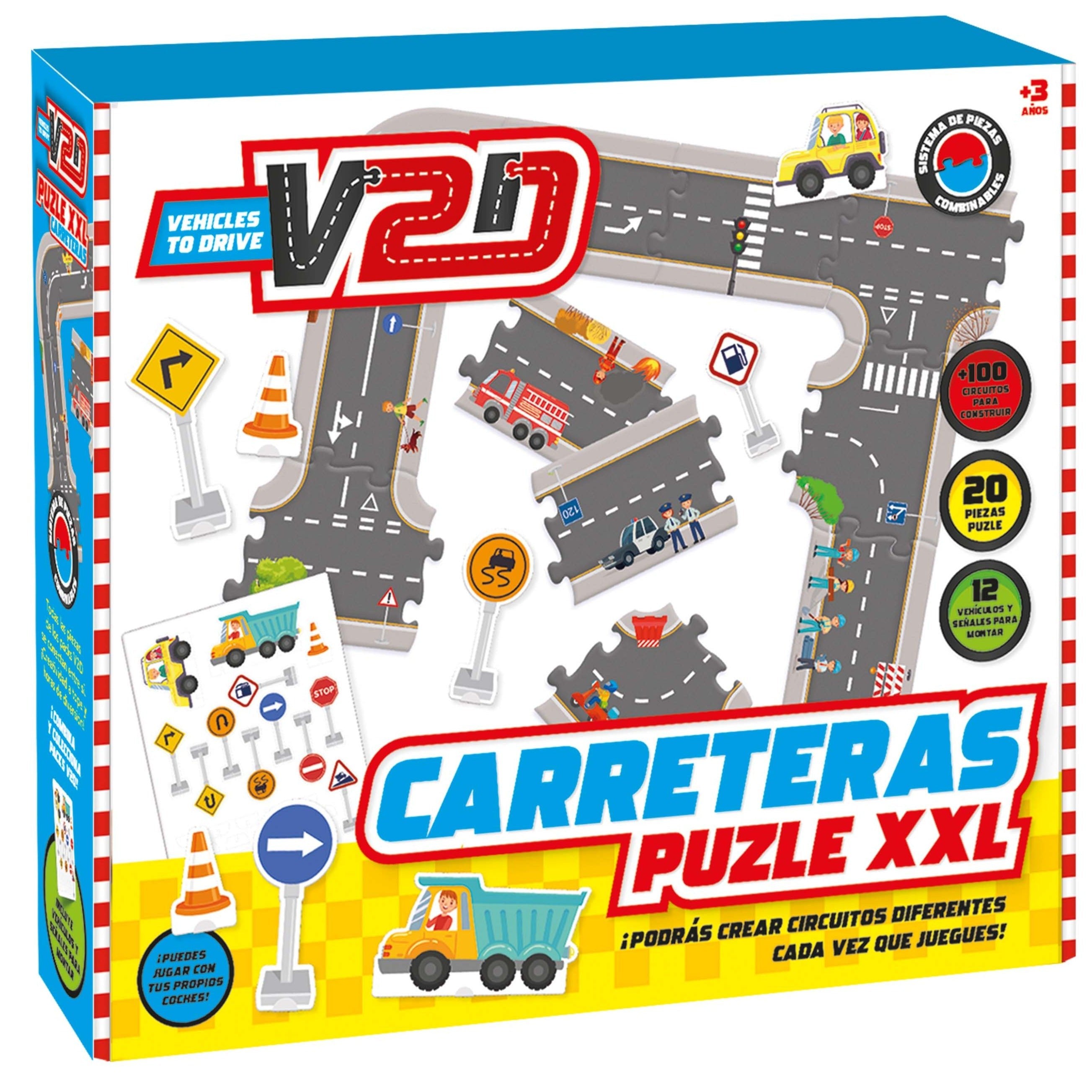 Puzzle XXL infinito · Carreteras - La Chata Merengüela