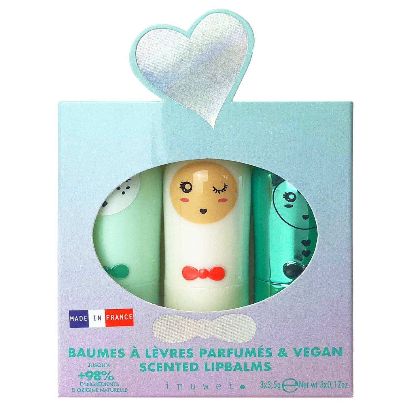 Set 3 Bálsamos Labiales Veganos Bunny INUWET · Seahell - La Chata Merengüela