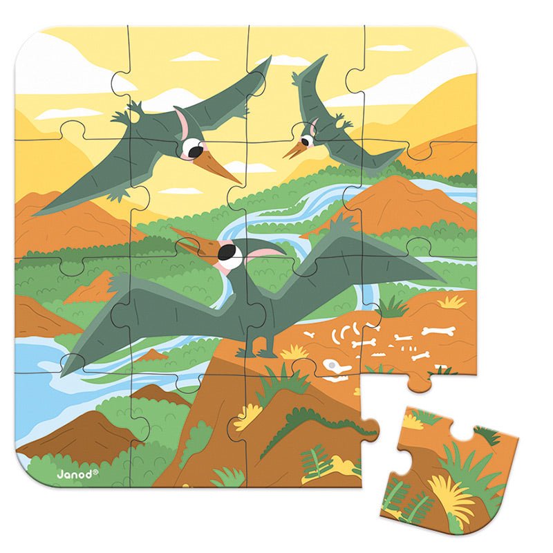 Set de 4 Puzzles Evolutivos · Dinosaurios - La Chata Merengüela