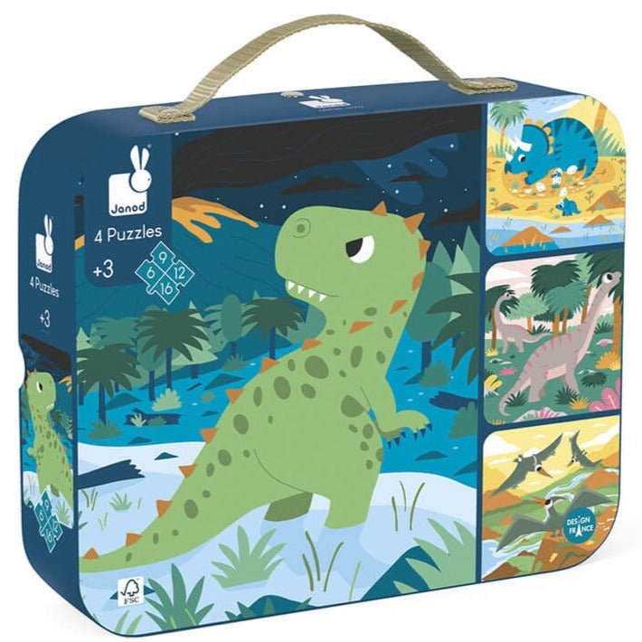 Set de 4 Puzzles Evolutivos · Dinosaurios - La Chata Merengüela