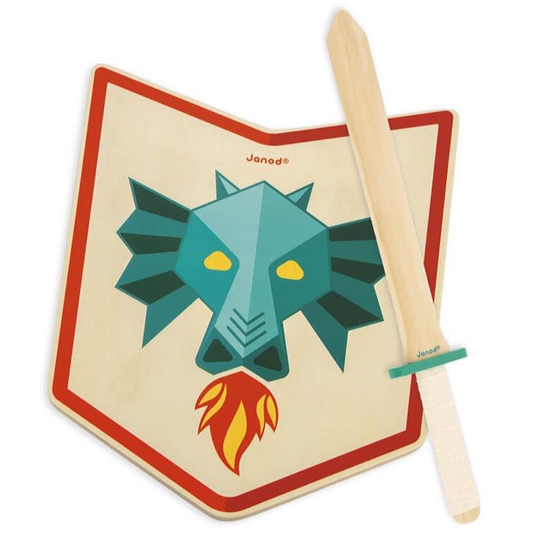 Set escudo y espada · dragón - La Chata Merengüela