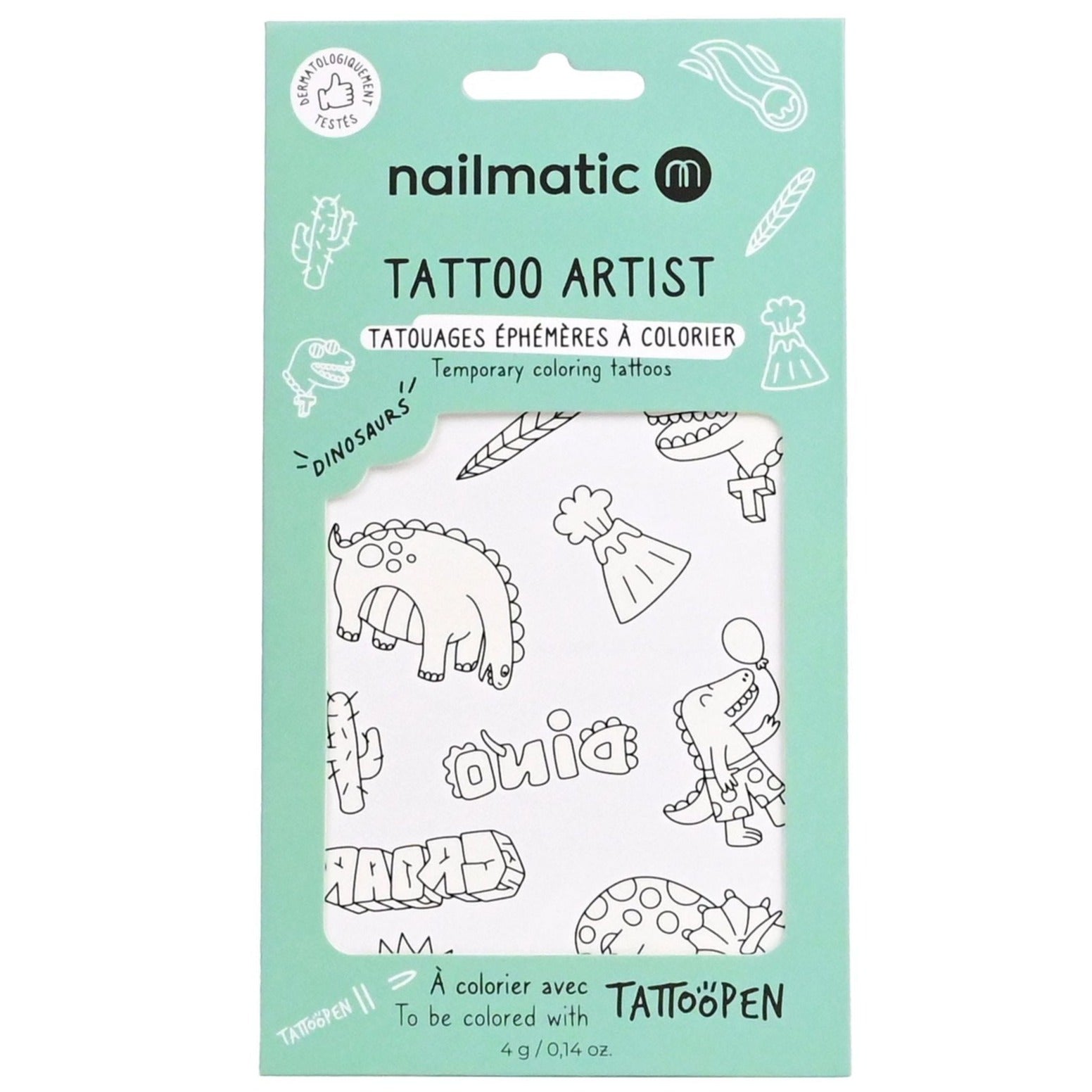 Tatuajes ¡para colorear! · Dinosaurs - La Chata Merengüela