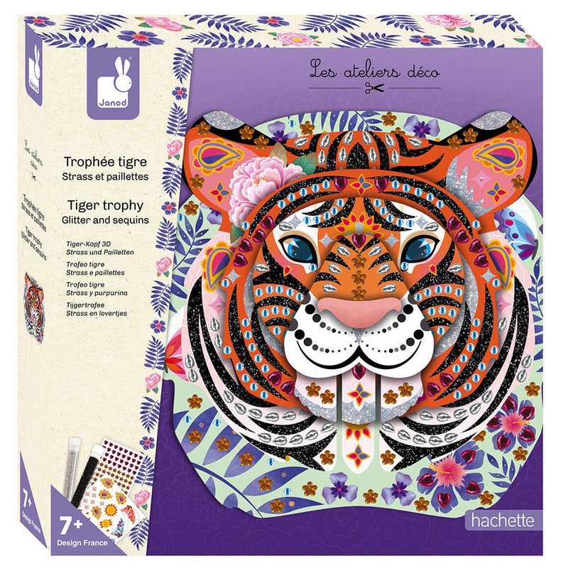 Tigre con purpurina y brillos para decorar - La Chata Merengüela